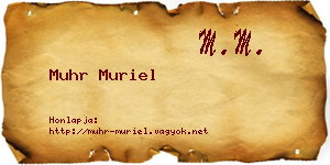 Muhr Muriel névjegykártya